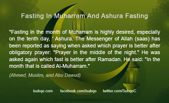 Fasting in Muharram and Ashura fasting
